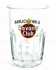 Havana Club Rum Stapel Tumbler, Glas, Gläser, Logo Rot Cocktailglas