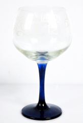 Larios Rose Gin, Ginglas Ballonglas, Gin Tonic Glas, Reliefprägung Blau / Blue