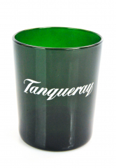 Tanqueray Gin, Echtglas Windlicht Teelicht Kerzenhalter grüne Ausführung