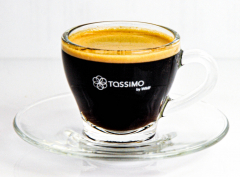 Jacobs Tassimo by WMF Espresso Tasse Glas-Set Klar Transparent mit Untertasse