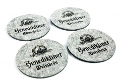 Benediktiner Bier, 4 x Filz Glasuntersetzer Untersetzer Getränkeuntersetzer