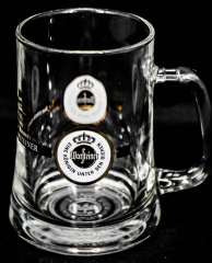 Warsteiner Bier Brauerei Bier Krug, Seidel, Henkel Glas / Gläser 0,4l, weißes Emblem