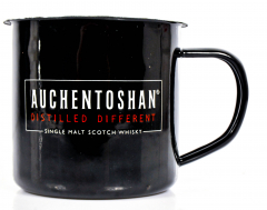 Auchentoshan Whisky, Enamel Metal Mug, Moscow Mule Mug Black