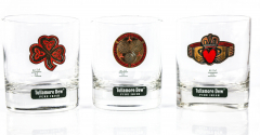 3 x Tullamore Dew Whisky, Glas / Gläser Tumbler, Whisky Glas Keltische Symbole
