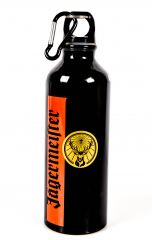 Jägermeister, Aluminium Thermoflasche, Getränkeflasche an Karabinerhaken, 0,5l