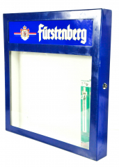 Fürstenberg Bier Speisekartenkasten aus Vollstahl Neonbeleuchtung Abschließbar