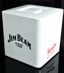 Jim Beam Whisky, Acryl Eiswürfelbehälter Flaschenkühler 10l, eckig weiß 3 teilig
