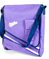 Milka Schokolade, XL Schultasche Laptop Tasche Bürotasche mit Klettverschluß
