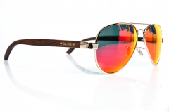 Salitos Bier, Sonnenbrille Sunglasses Red Edition Echt Bambus Etui UV 400 OVP