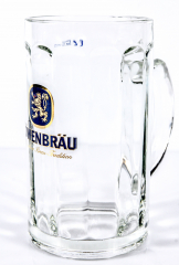 Löwenbräu Bier, Glas / Gläser Staufeneck Seidel, Bierkrug 0,5l