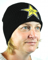 Rockstar Energy, Beanie Mütze, Logodruck gelb Stern Bossi II, schwarz