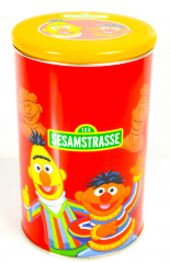 Sesamstraße Blech Keksdose / Sammeldose / Tee Kaffeedose ROT Kinderdose