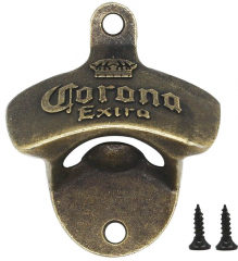 Corona Extra Bier, Wand Flaschenöffner / Kapselheber / Baröffner / Gußeisen USA
