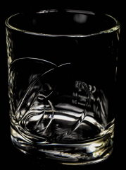 Ballantines Glas / Gläser, Whiskyglas, Tumbler oval, Relief Glas mit Bodenprägung
